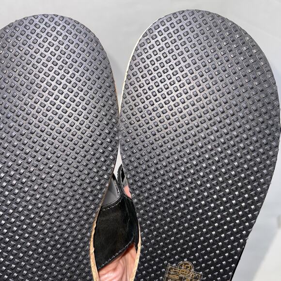 Kelsi Dagger Brooklyn Sandals Womens Size 9.5 Black Leather Buckle Thong Casual - Picture 10 of 14